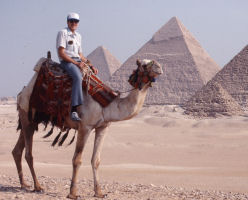Camel riding in Sahara Desert, Egypt